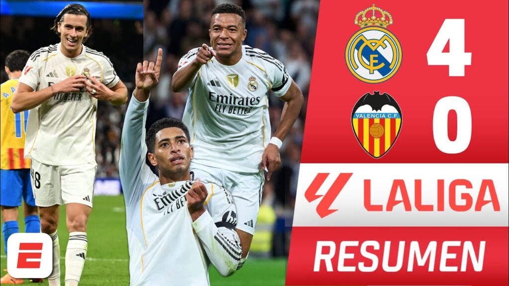 Real Madrid Golea 4-0 al Valencia en LaLiga